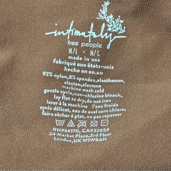 Intimately Free People M Terra Cotta Skinny Spaghetti Strap Thong Back Bodysuit - Picture 4 of 6